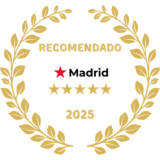 Sello de calidad Clínica FisioSpace Génova. Fisioterapia Recomendada Madrid 2025 por madrid.place