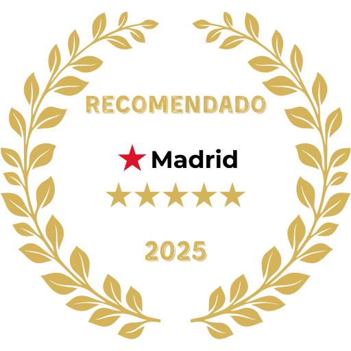 Sello de calidad Clínica FisioSpace Génova. Fisioterapia Recomendada Madrid 2025 por madrid.place